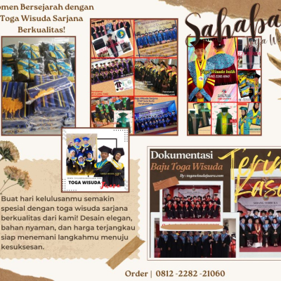 📞 Hubungi kami via WhatsApp di 0812-2282-1060 untuk mendapatkan respon cepat dan konsultasi gratis mengenai desain toga impian institusi Anda.
